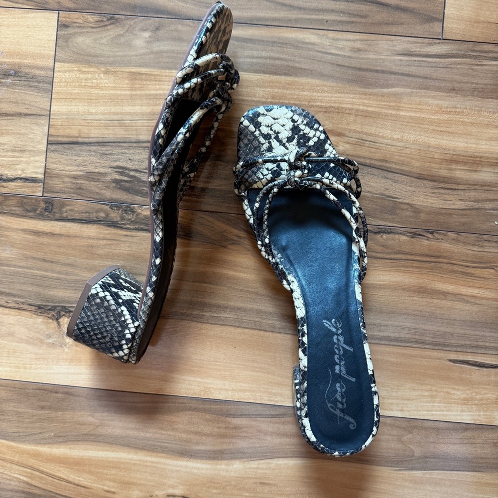 Free People Snakeskin Pattern Sandals - Picture 2 of 10